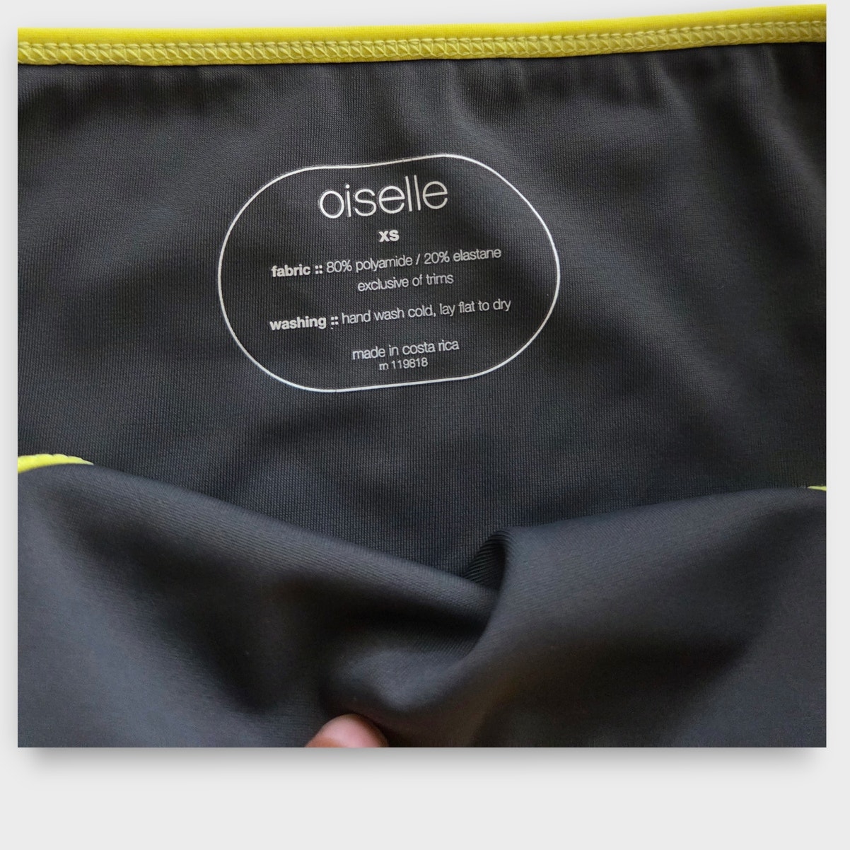 New Oiselle Gray Neon Colorblock Bikini Bottom Running Swim Womens Xs — image 5 of 5